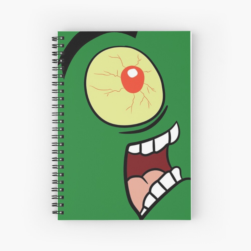 Epic Cool Plankton Shock Eye Spiral Notebook By Elsadayes Redbubble