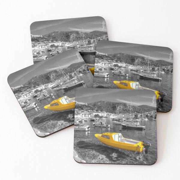 Item preview, Yellow boat of Hvar in mono designed and sold by hawkie.