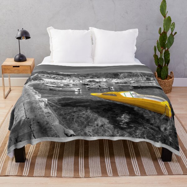 Item preview, Yellow boat of Hvar in mono designed and sold by hawkie.