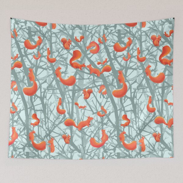 Item preview, Red squirrels in the branches  designed and sold by Whimsicolourart.