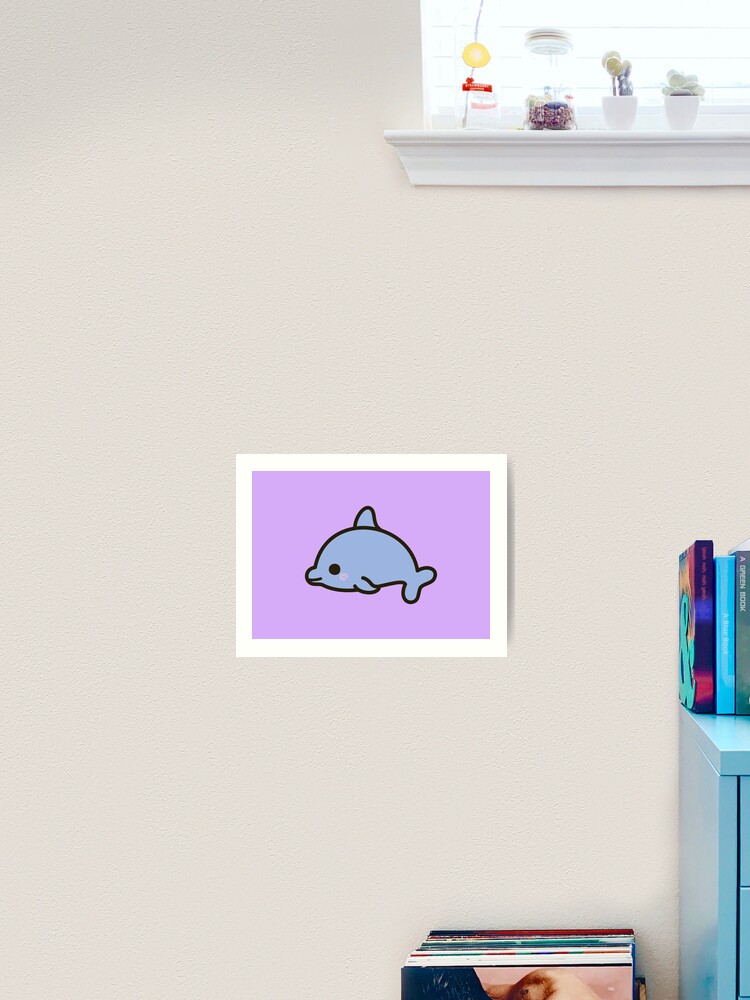 Cute dolphin Art Print for Sale by peppermintpopuk