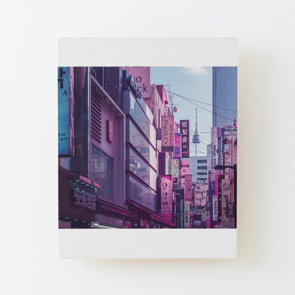Seoul - Anime World Wood Mounted Print