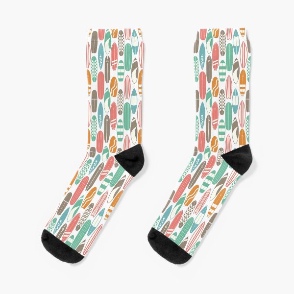 Surfboard Pattern Socks