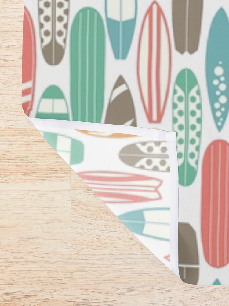 Alternate view of Surfboard Pattern Shower Curtain