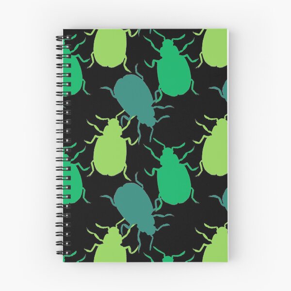 Item preview, Green Beetle Bug Pattern designed and sold by Ivy Lily Art.