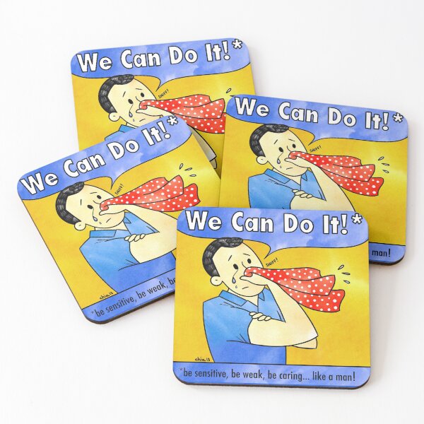 Item preview, We can do it, men! Boys can cry designed and sold by Chiara Filincieri.