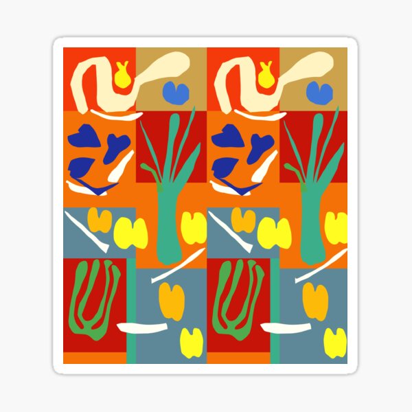 Item preview, Matisse Inspired Colorful Collage #2 designed and sold by ShaMiLaB.
