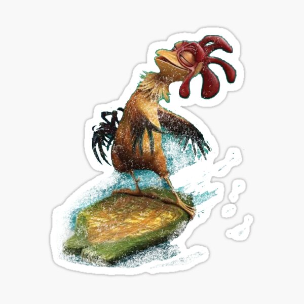 Chicken Joe Classic Surf T-Shirt Sticker