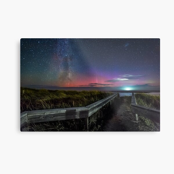 Pea Soup Aurora Panorama Metal Print
