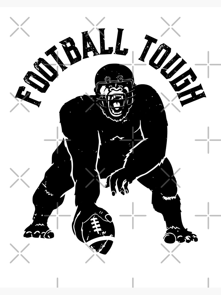 American Football Tough Gorilla Football Fan Art Board Print for Sale by  oberdoofus