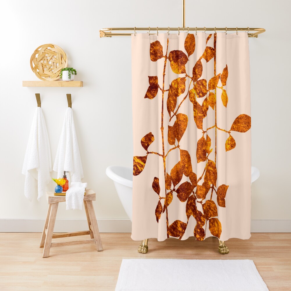 fall golden leaves Shower Curtain
