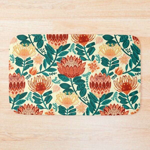 Item preview, Protea Chintz - Teal & Orange  designed and sold by TigaTiga.