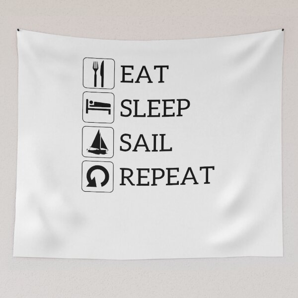 Artikelvorschau, segeln Eat Sleep Sail Repeat entworfen und verkauft von Naohiro.