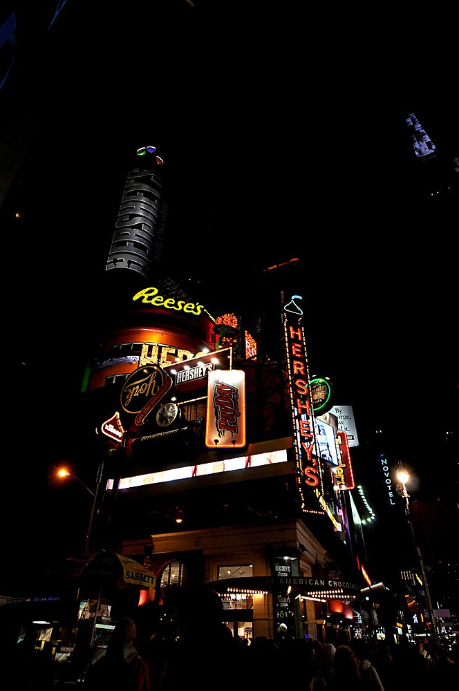 New York City Hershey Store Times Square By Chelsea Grainger Redbubble