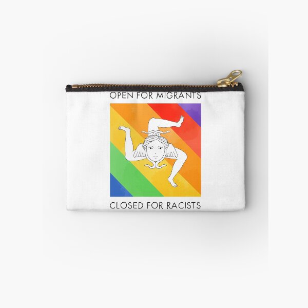 Item preview, Open for migrants, closed for racists - Rainbow Trinacria  designed and sold by Chiara Filincieri.