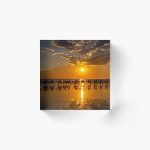 Cable Beach Camels - Broome Western Australia Acrylic Block