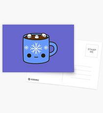 Mug of hot chocolate with cute marshmallows Postcards