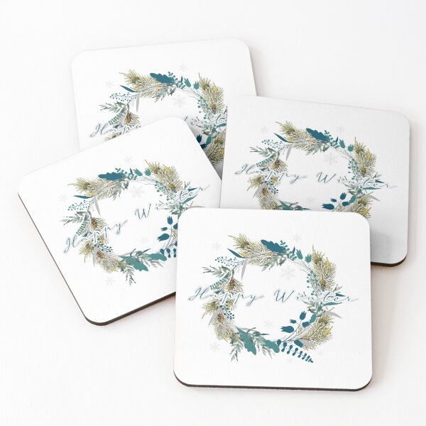 Item preview, Winter Wreath - Happy Winter designed and sold by MaplewoodMerch.