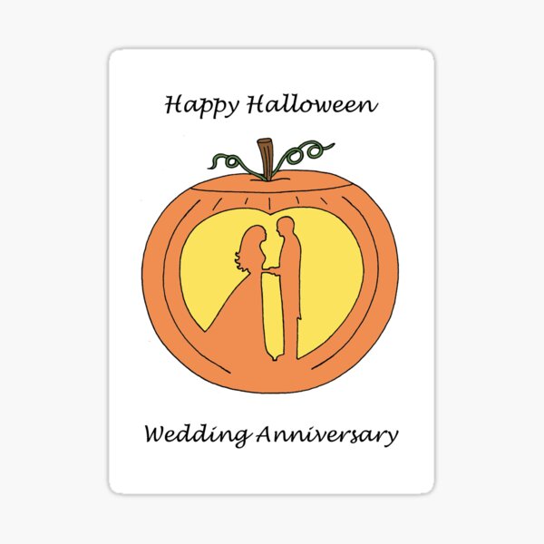 Item preview, Halloween Wedding Anniversary Congratulations Romantic Pumpkin designed and sold by KateTaylor.