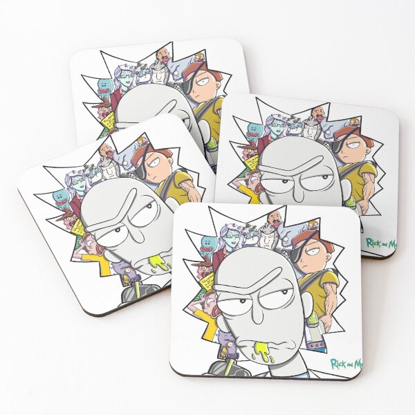 Rick and Morty fan art I Coasters (Set of 4)