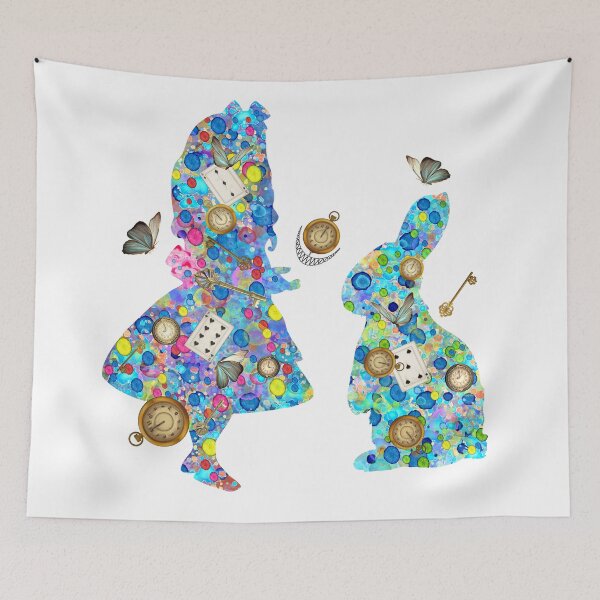 Item preview, Colorful Watercolor Alice & The Rabbit - Wonderland Time designed and sold by Gypsy  Queen.
