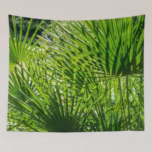 Item preview, Palmy Intricacy - Gloriously Green Palm Leaf Biophilic Patterns designed and sold by Georgia Mizuleva.