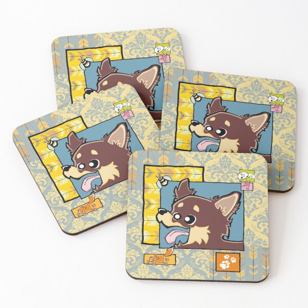 Item preview, Chihuahua - Long Hair - Chocolate (Collage) designed and sold by TheChicken.