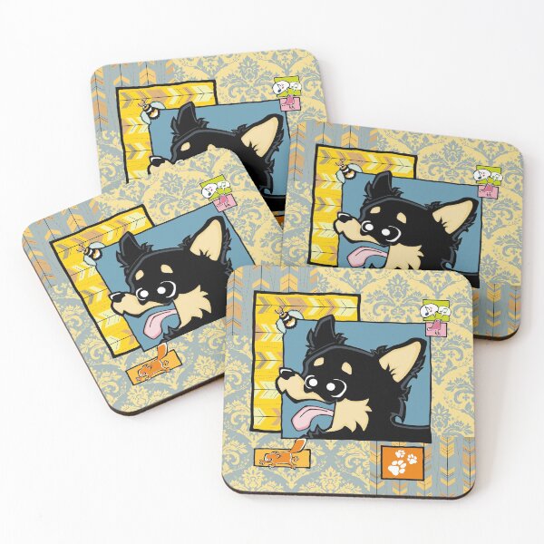 Item preview, Chihuahua - Long Hair - Black (Collage) designed and sold by TheChicken.