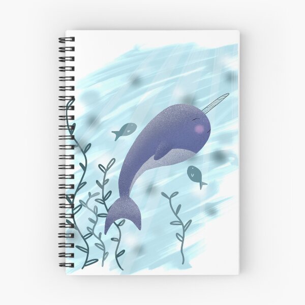 Item preview, Whimsical Narwhal Illustration With Fish  designed and sold by Jwillart.