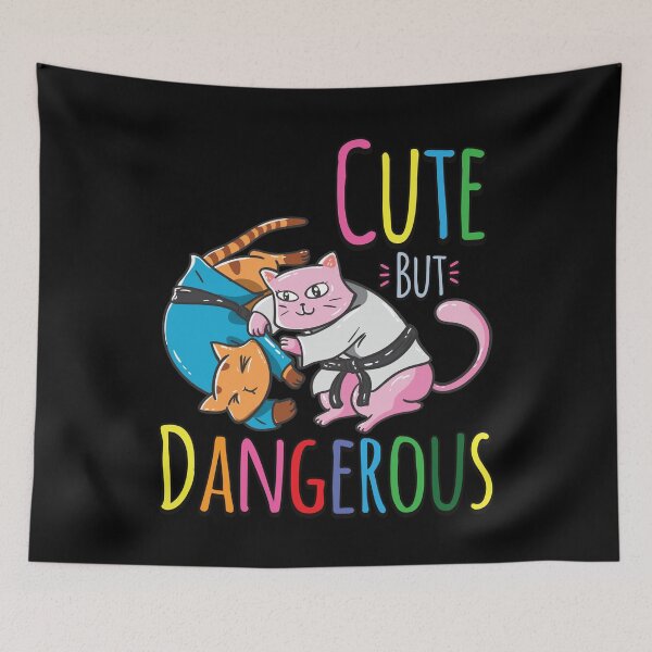 Item preview, Funny Cat And Judo Lover Gift - Cute But Dangerous - Martial Arts designed and sold by kntranhoang.