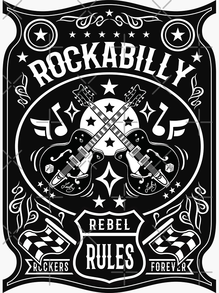 Aufkleber - Rockabilly Rules