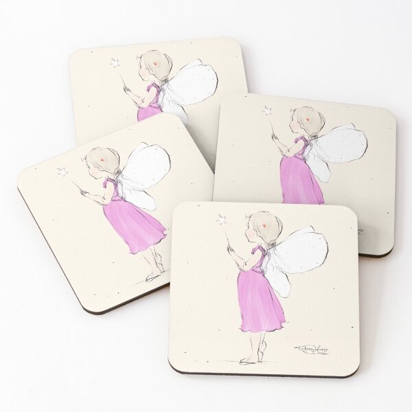 Item preview, Pink Angel Fairy Illustration designed and sold by Katrina Avery Studio.