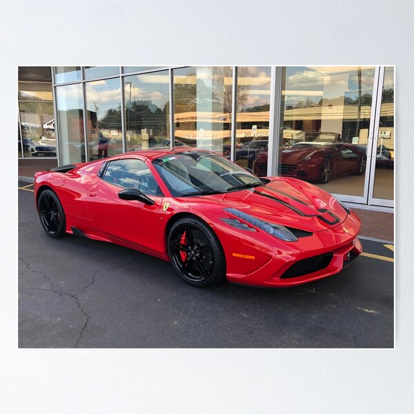 Ferrari 458 Speciale Aperta in White Poster for Sale by David Coyne