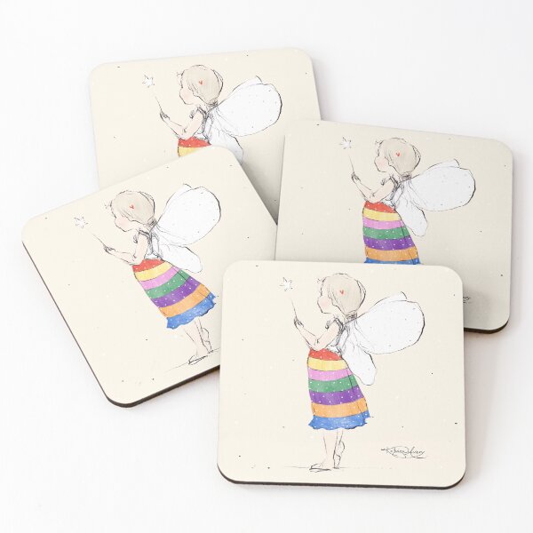 Item preview, Rainbow Angel Fairy Illustration designed and sold by Katrina Avery Studio.