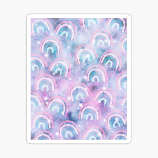 Cosmic Rainbow Dream Pattern #1 (Kids Collection) #decor #art Sticker