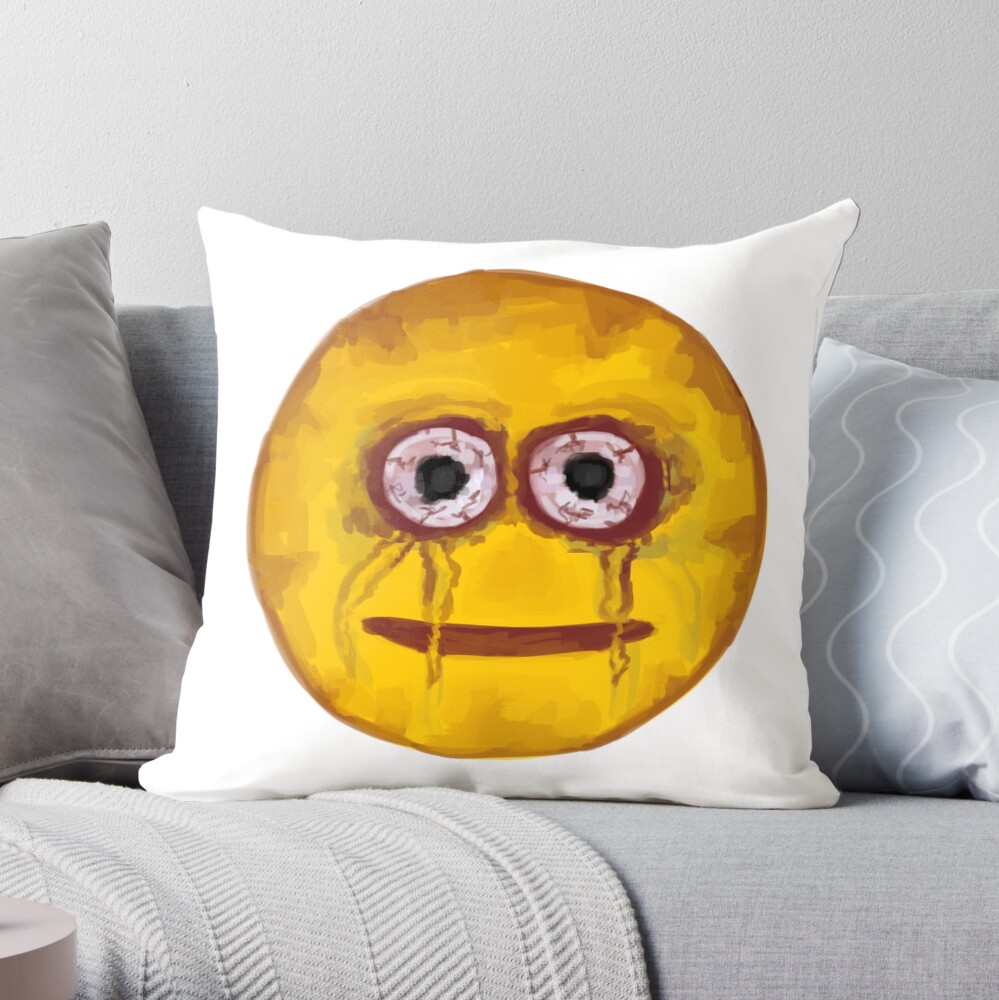 Pleading face 2024 emoji pillow