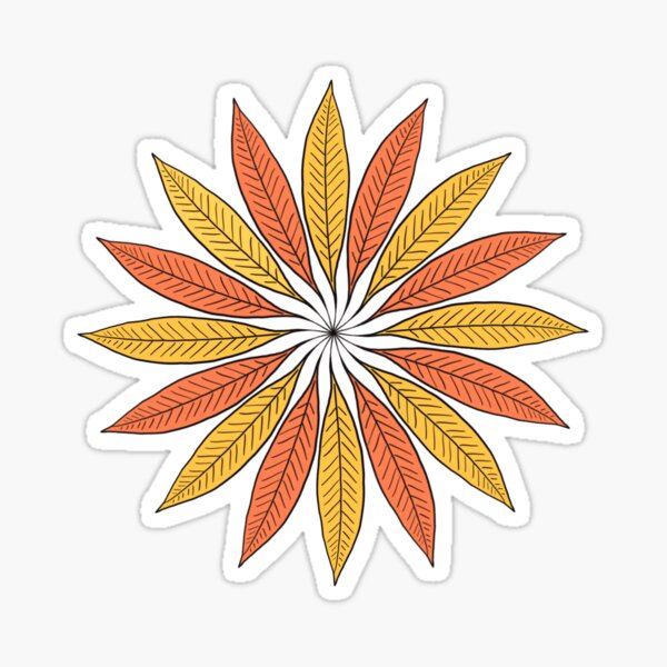 Summer Leafs Flower Sticker