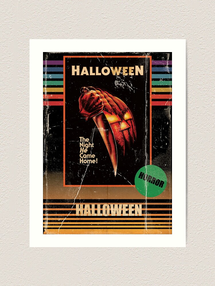 Halloween 1978 Vhs Horror Movie Poster Art Print By Matterhorror Redbubble