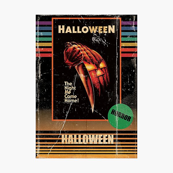 Halloween 1978 VHS horror Movie Poster Photographic Print