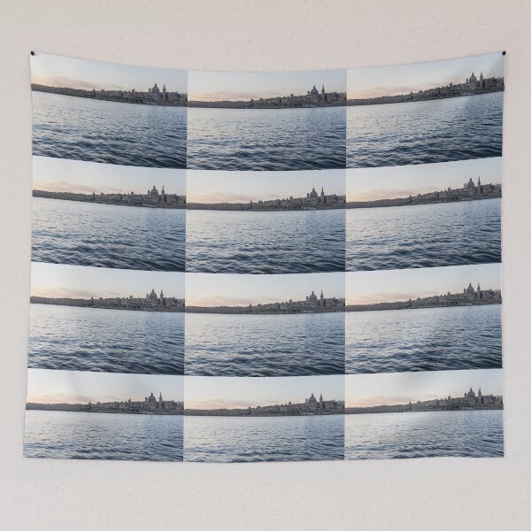Item preview, Mediterranean Silk - Valletta, Malta Skyline designed and sold by Georgia Mizuleva.