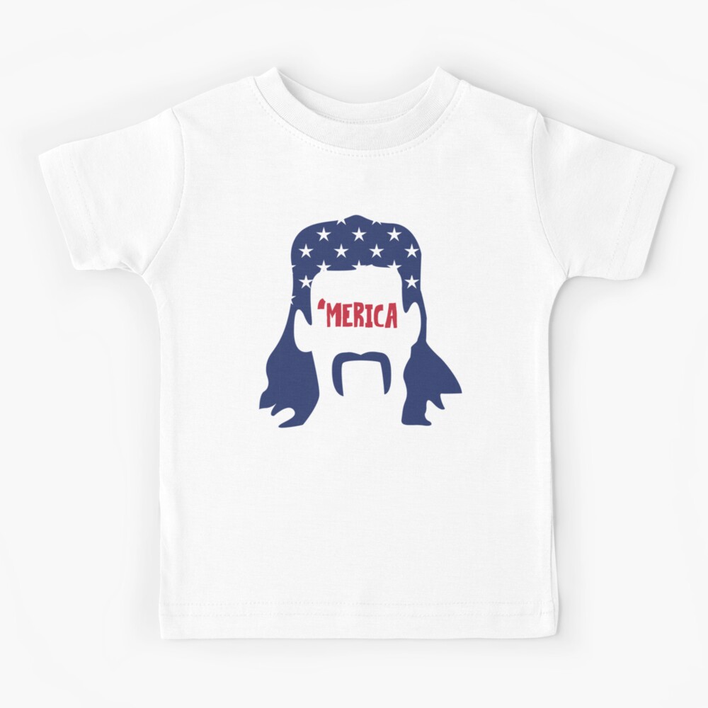Merica Mullet Kids T-Shirt for Sale by Young Beard Lord