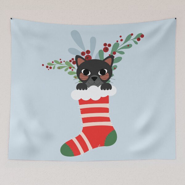 Item preview, Christmas Socks - Cat surprise! designed and sold by Yellow-Studio.