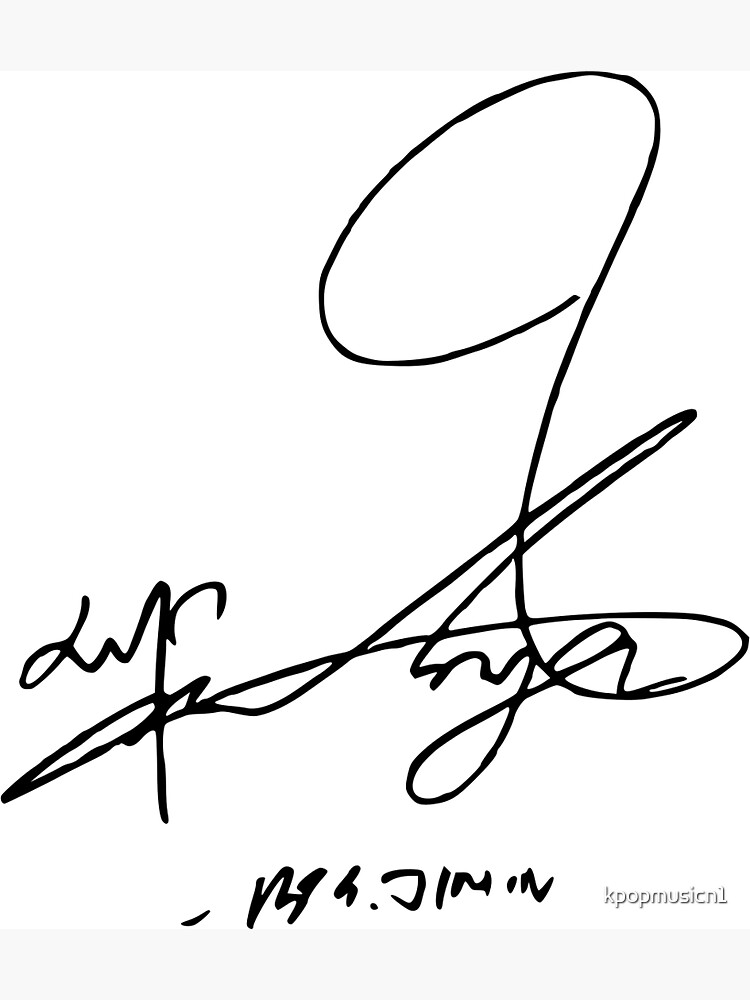 BTS Jimin signature