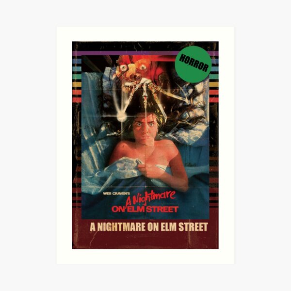 Nightmare On Elm Street 1984 VHS Style Horror Poster Art Print