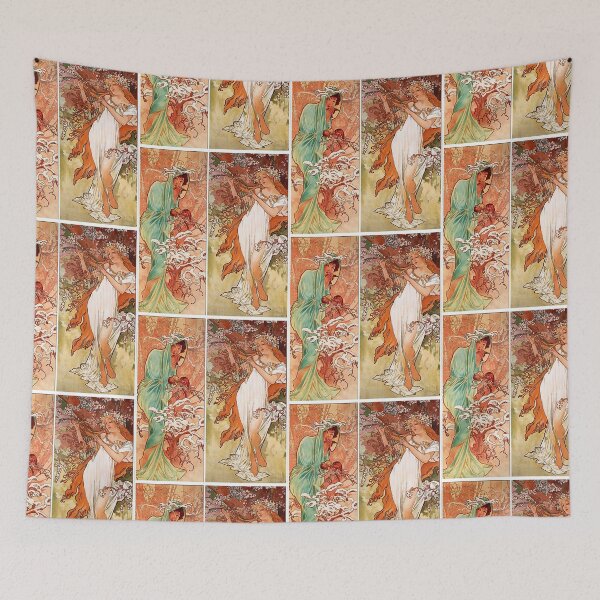 Item preview, Spring and summer design vintage art - Alphonse Mucha designed and sold by Vintage Designs +.