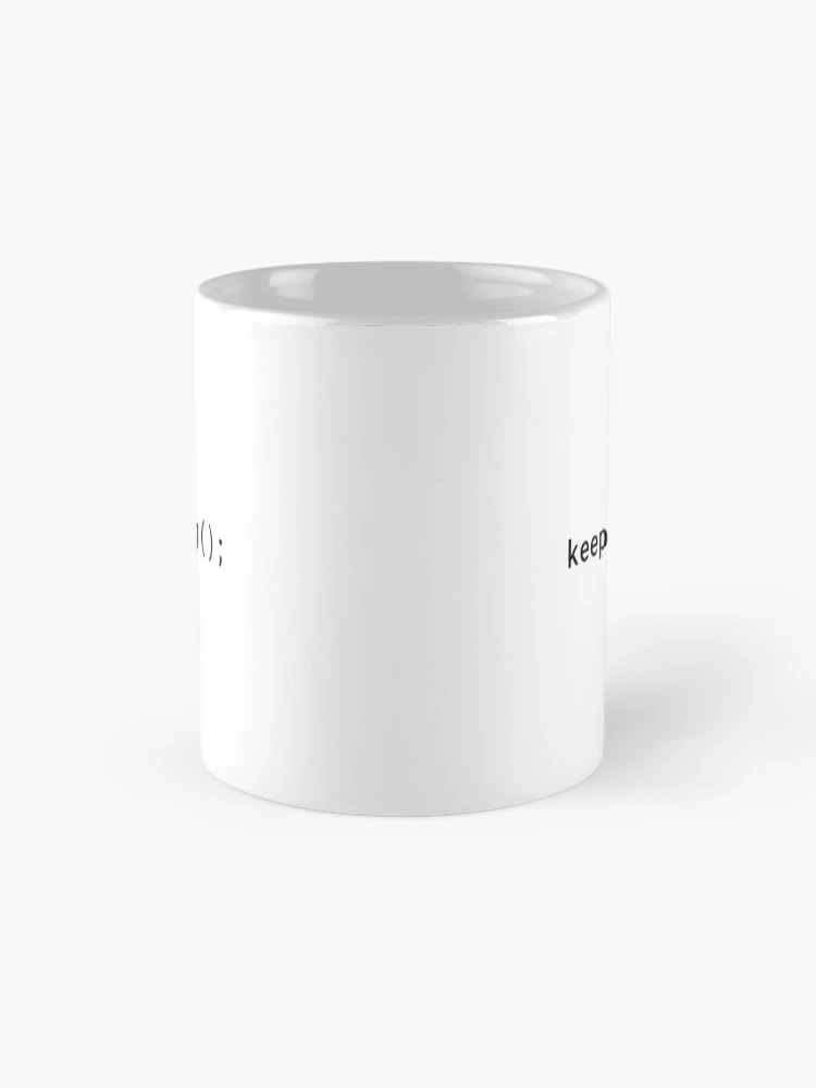 Thumbnail 4 of 6, Coffee Mug, JavaScript - Keep Going (Inverted) designed and sold by developer-gifts.