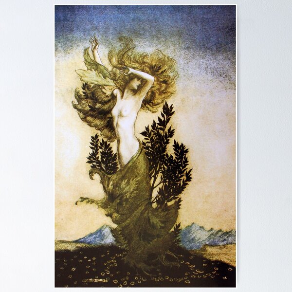 Item preview, Daphne into a tree - Comus by Arthur Rackham designed and sold by forgottenbeauty.