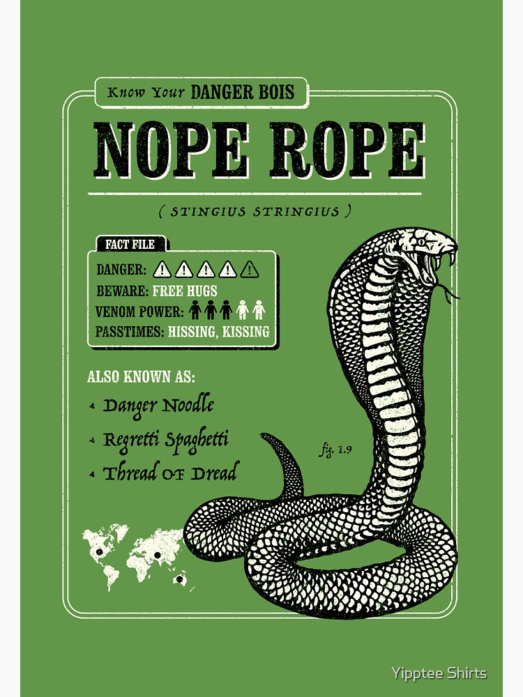 "Nope Rope" Sticker by dumbshirts | Redbubble