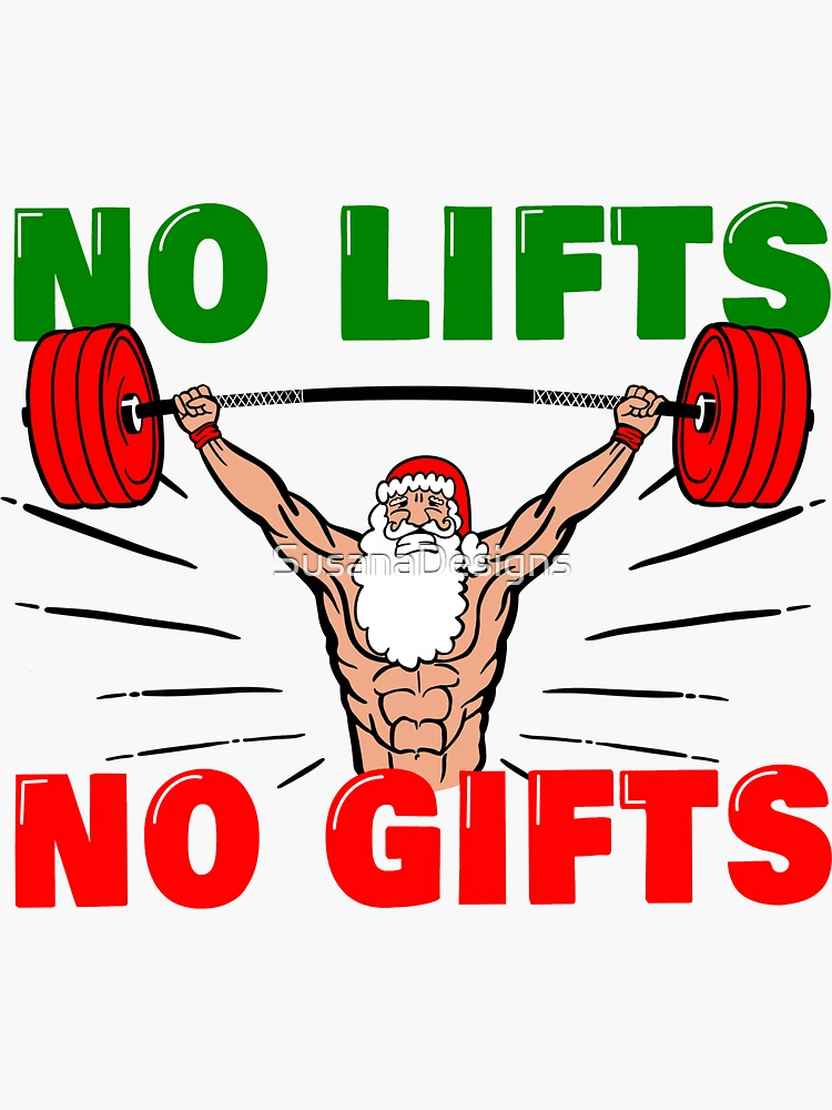 Santa Weight Lifting No Lift No Gift, Personalized Ceramic