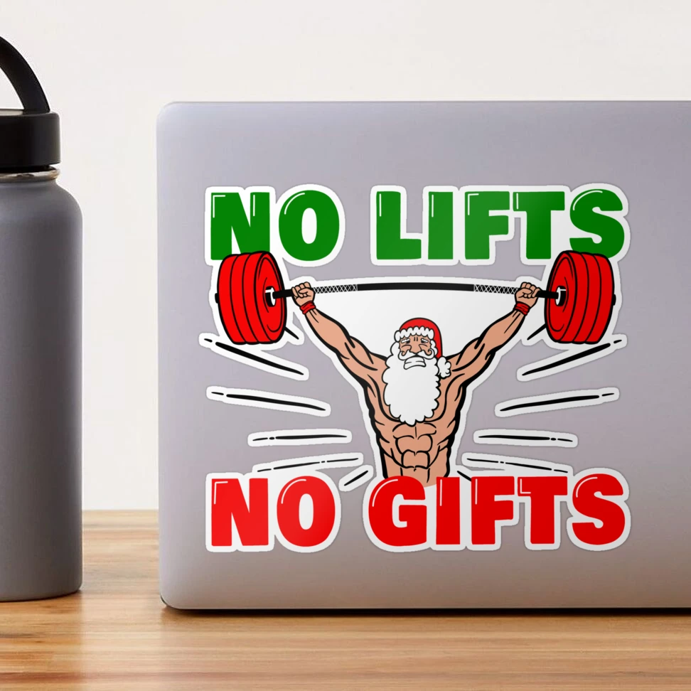 Santa Weight Lifting No Lift No Gift, Personalized Ceramic